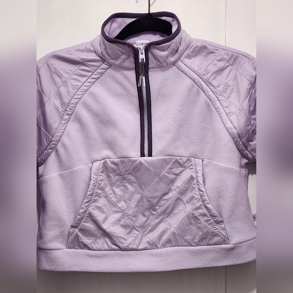 Athleta Girl Transition‎ Half Zip Color: Oxalis Violet Medium 8-10 - Picture 2 of 9